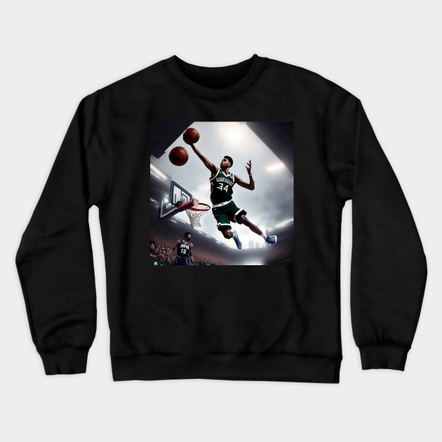 Milwaukee Basketball Crewneck Sweatshirt by teakatir